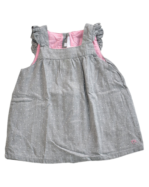 A Grey Sleeveless Dresses from Cadet Rousselle in size 3-6M for girl. (Front View)