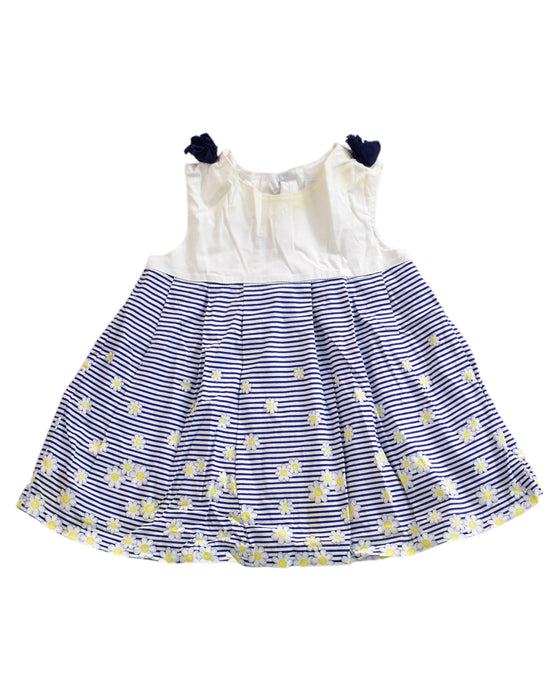 A Blue Sleeveless Dresses from Mayoral in size 6-12M for girl. (Front View)