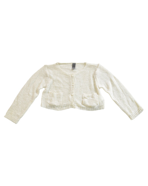 A White Cardigans from LOSAN in size 3-6M for girl. (Front View)