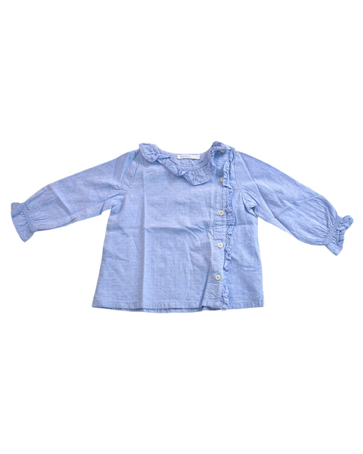 A Blue Long Sleeve Tops from Bout'Chou in size 6-12M for girl. (Front View)