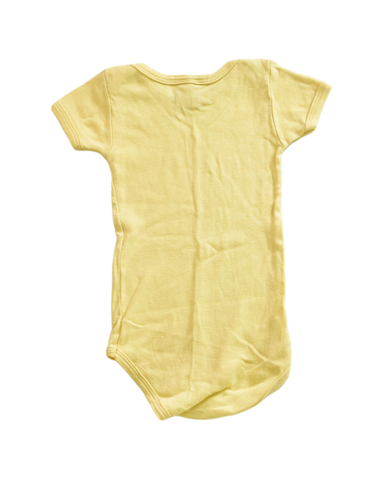 A Yellow Short Sleeve Bodysuits from Petit Bateau in size 3-6M for neutral. (Back View)