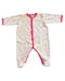 A White Onesies from Petit Bateau in size 3-6M for girl. (Front View)