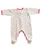 A White Onesies from Petit Bateau in size 3-6M for girl. (Back View)