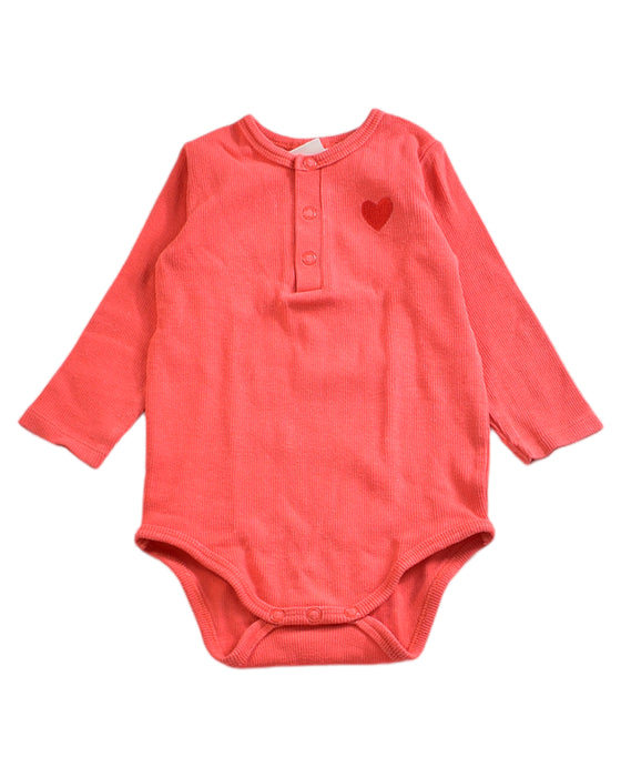 A Red Rompers from Seed in size 6-12M for girl. (Front View)