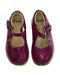 A Purple Flats from Clarks in size 3T for girl. (Back View)