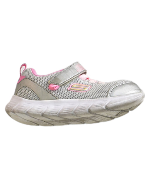 A Pink Sneakers from Skechers in size 3T for girl. (Front View)