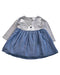 A Grey Long Sleeve Dresses from Seed in size 12-18M for girl. (Front View)