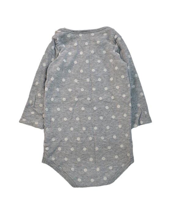 A Grey Long Sleeve Bodysuits from Seed in size 12-18M for girl. (Back View)