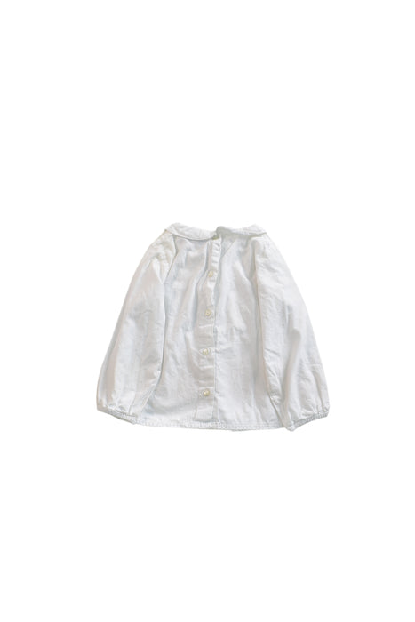 A White Long Sleeve Tops from The Little White Company in size 12-18M for girl. (Back View)