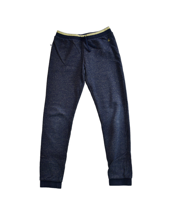 A Navy Sweatpants from Petit Bateau in size 10Y for girl. (Front View)