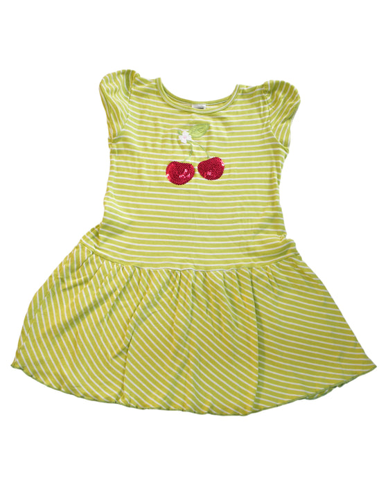 A Green Short Sleeve Dresses from Retykle in size 5T for girl. (Front View)