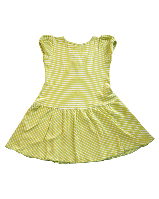 A Green Short Sleeve Dresses from Retykle in size 5T for girl. (Back View)