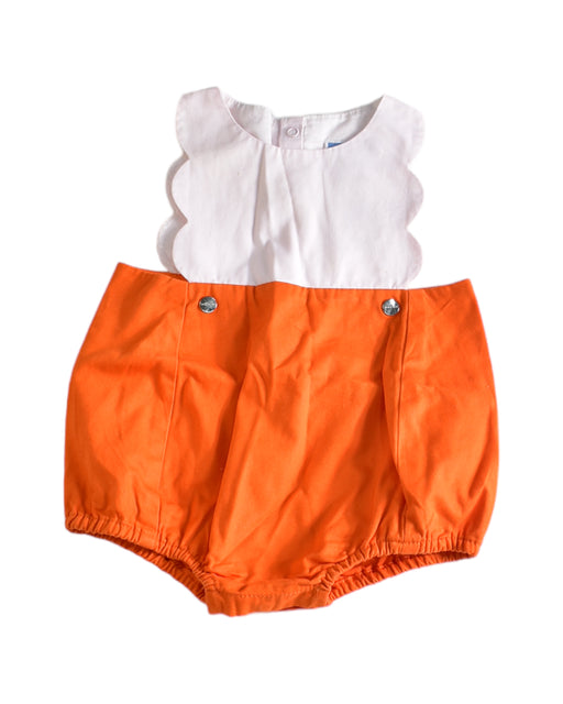 A Orange Bodysuits from Jacadi in size 3-6M for girl. (Front View)