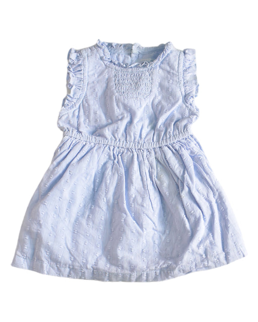 A Blue Sleeveless Dresses from Gingersnaps in size 6-12M for girl. (Front View)