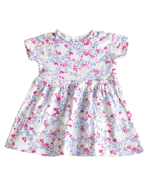 A Red Short Sleeve Dresses from Petit Bateau in size 6-12M for girl. (Front View)