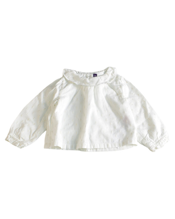 A White Long Sleeve Tops from Sergent Major in size 6-12M for girl. (Front View)