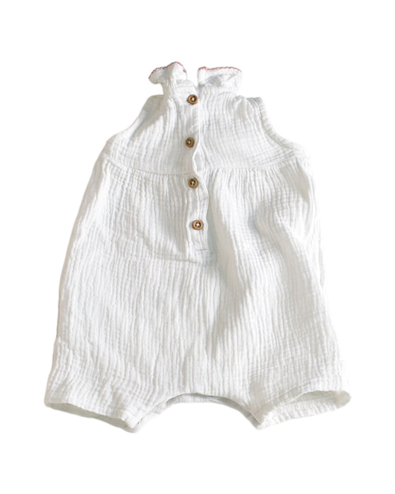 A White Sleeveless Jumpsuits from Bout'Chou in size 3-6M for girl. (Back View)