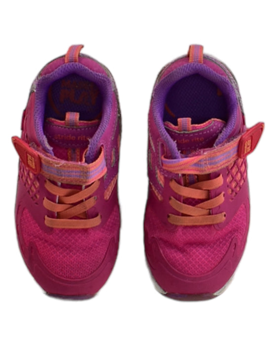 A Pink Sneakers from Stride Rite in size 18-24M for girl. (Back View)