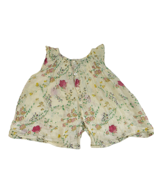 A Beige Sleeveless Tops from Bonpoint in size 6-12M for girl. (Front View)