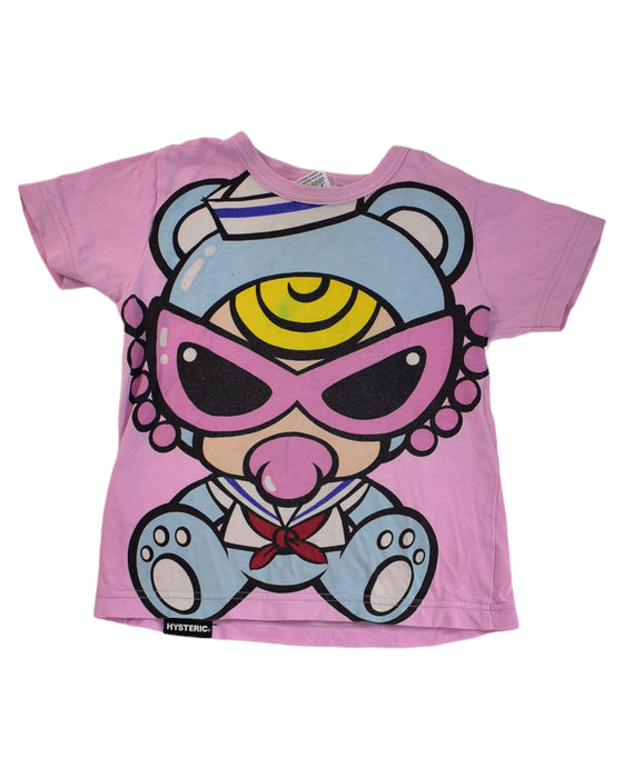 A Pink Short Sleeve T Shirts from Hysteric Mini in size 6-12M for girl. (Front View)