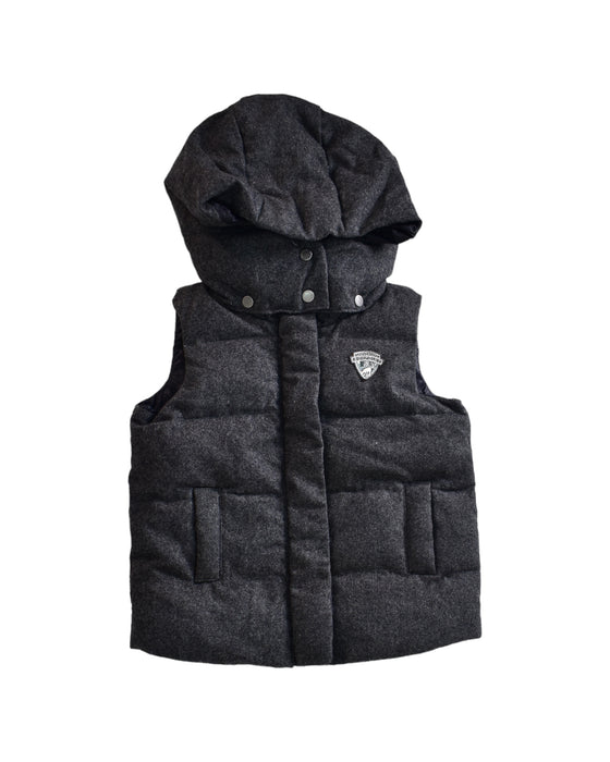 A Grey Outerwear Vests from Bonpoint in size 4T for boy. (Front View)