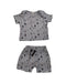 A Grey Shorts Sets from Turtle Dove London in size 6-12M for girl. (Front View)