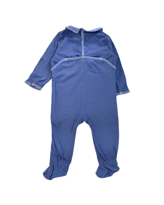 A Blue Long Sleeve Jumpsuits from Chateau de Sable in size 3-6M for neutral. (Back View)