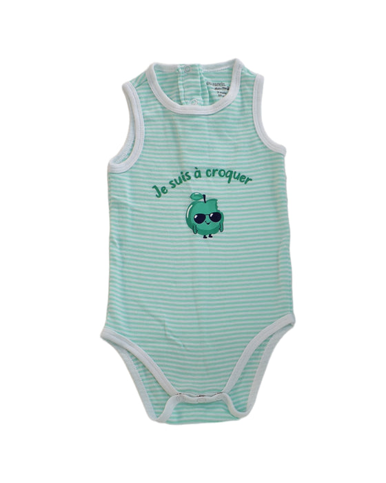 A Green Bodysuits from DPAM in size 0-3M for neutral. (Front View)