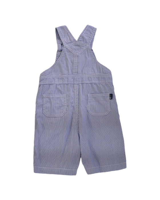 A Blue Overall Shorts from Jojo Maman Bébé in size 6-12M for neutral. (Back View)