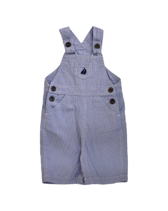 A Blue Overall Shorts from Jojo Maman Bébé in size 6-12M for neutral. (Front View)