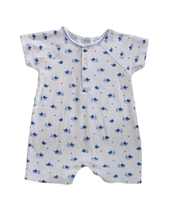 A White Short Sleeve Rompers from Kissy Kissy in size 3-6M for neutral. (Front View)