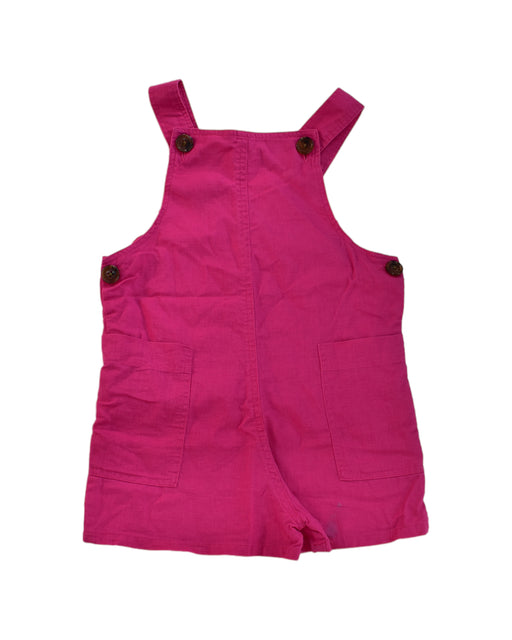 A Pink Overall Shorts from Seed in size 4T for girl. (Front View)