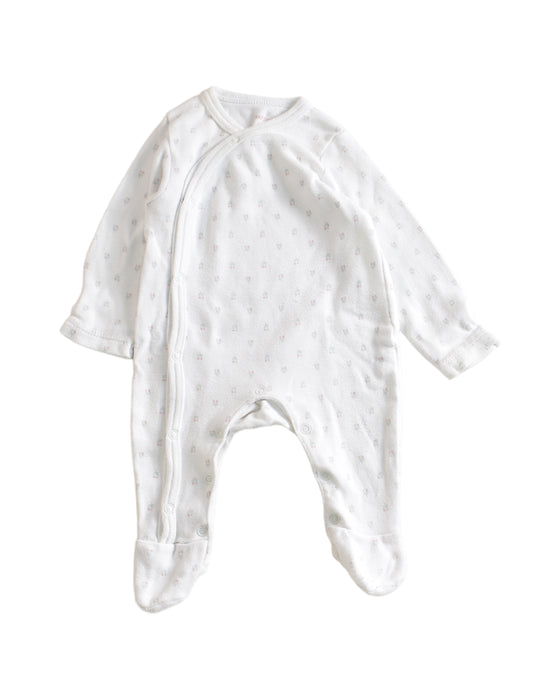 A White Long Sleeve Jumpsuits from Bout'Chou in size 0-3M for girl. (Front View)