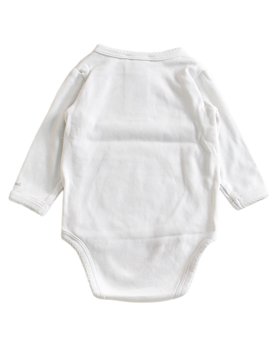 A White Long Sleeve Bodysuits from Jacadi in size 3-6M for neutral. (Back View)