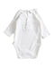 A White Long Sleeve Bodysuits from Jacadi in size 0-3M for girl. (Back View)