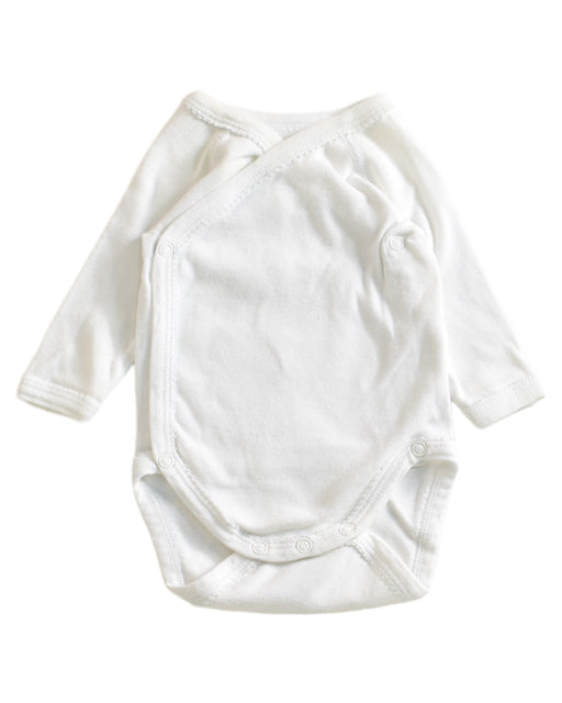 A White Long Sleeve Bodysuits from Petit Bateau in size 0-3M for neutral. (Front View)