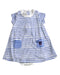 A Blue Short Sleeve Dresses from Petit Bateau in size 6-12M for girl. (Front View)