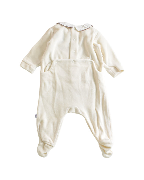 A White Long Sleeve Jumpsuits from Jacadi in size 0-3M for neutral. (Back View)