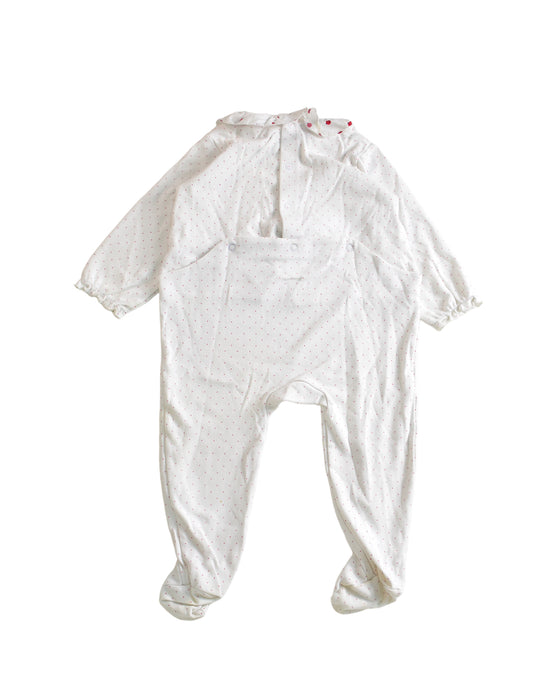 A White Long Sleeve Jumpsuits from Jacadi in size 12-18M for girl. (Back View)