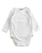 A White Long Sleeve Bodysuits from Jacadi in size 3-6M for neutral. (Front View)