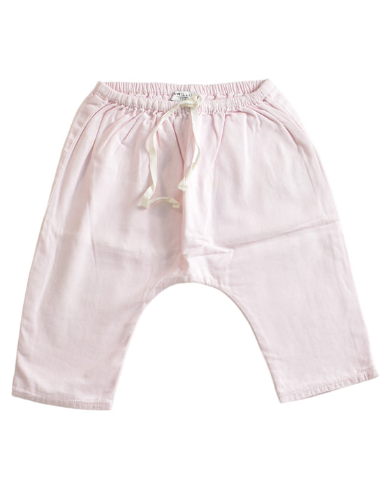 A Pink Leggings from Cyrillus in size 6-12M for girl. (Front View)