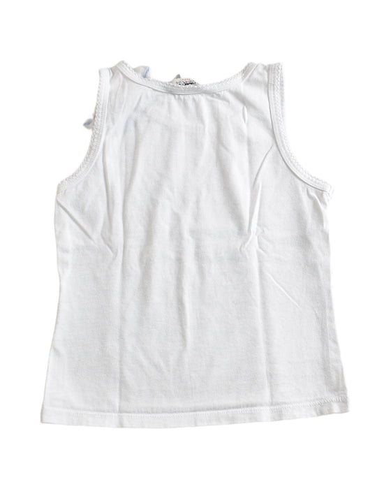 A White Sleeveless Tops from Cyrillus in size 6T for girl. (Back View)