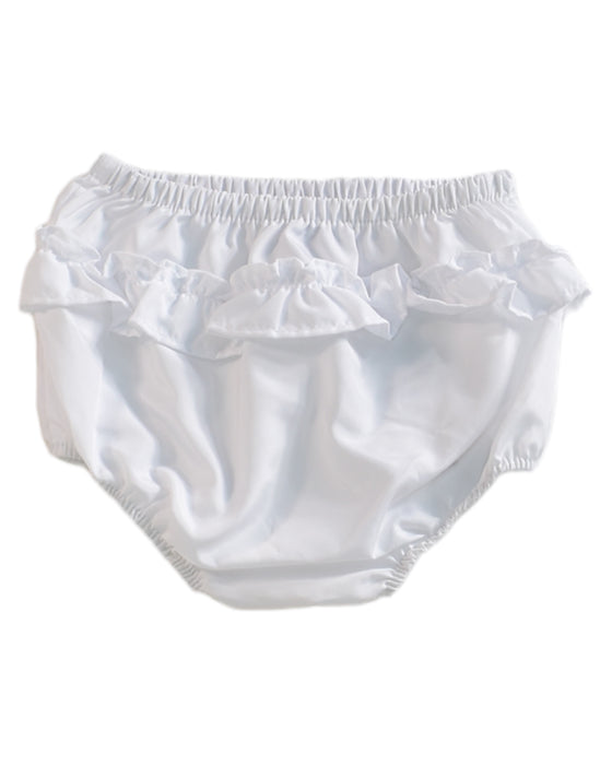 A White Bloomers from Nordstrom in size 0-3M for girl. (Back View)