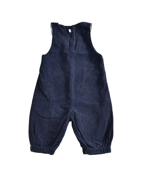 A Grey Long Overalls from Jacadi in size 3-6M for boy. (Back View)