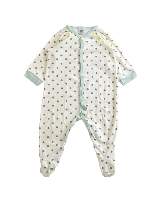 A White Long Sleeve Jumpsuits from Petit Bateau in size 6-12M for neutral. (Front View)