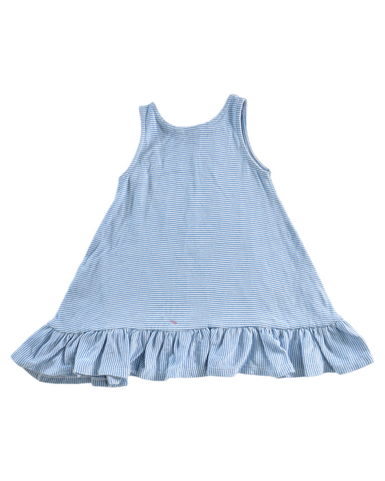 A Blue Sleeveless Dresses from Petit Bateau in size 12-18M for girl. (Back View)