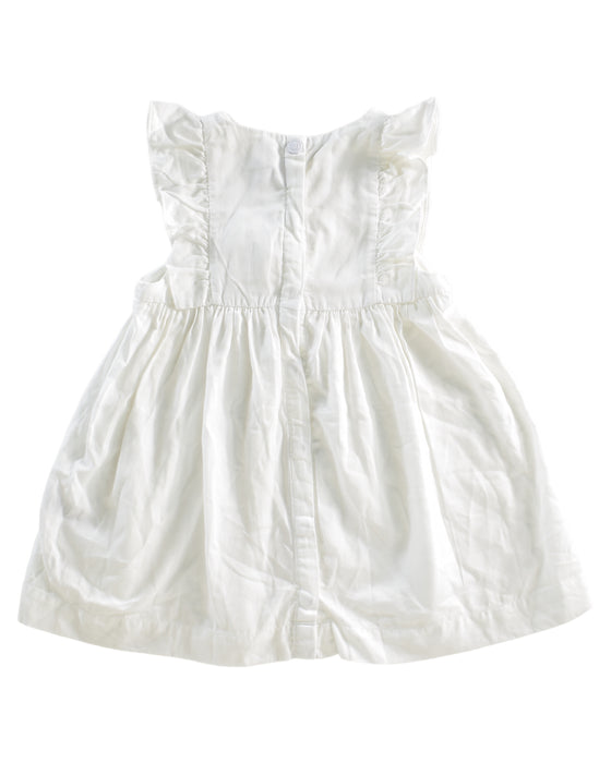 A White Short Sleeve Dresses from Petit Bateau in size 12-18M for girl. (Back View)