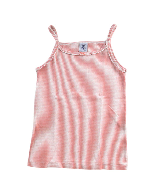 A Pink Sleeveless Tops from Petit Bateau in size 8Y for girl. (Front View)