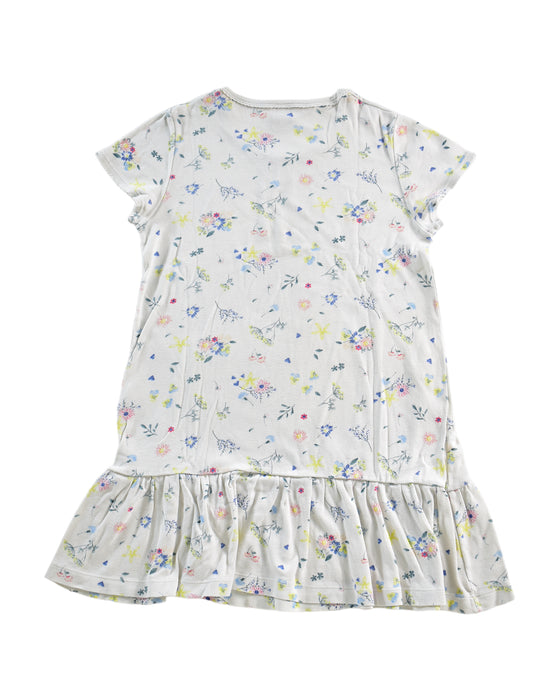 A White Short Sleeve Dresses from Petit Bateau in size 6T for girl. (Back View)