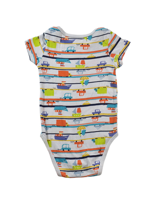 A White Short Sleeve Bodysuits from DPAM in size 18-24M for boy. (Back View)